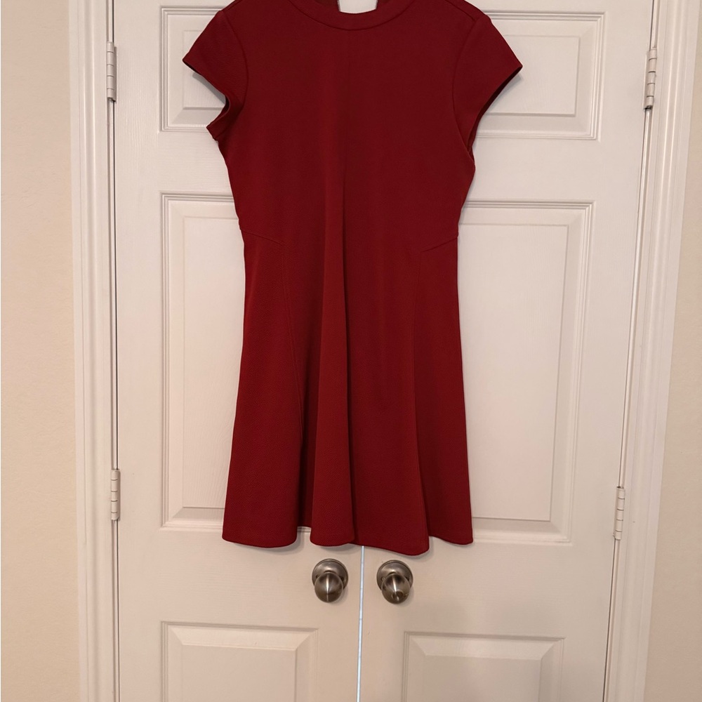 Gabby Skye Burgundy A-Line Dress